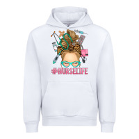 White blonde messy bun nurse life Urban Hoodie - RanaPortraitStore