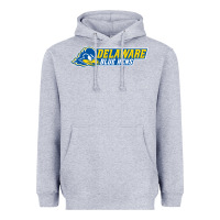 Heather Grey delaware fightin' blue hens Heavyweight Hoodie - artisFamous