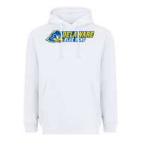 White delaware fightin' blue hens Heavyweight Hoodie - artisFamous