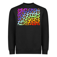 Black leopard background rainbow 3200x2400 Heavyweight Sweatshirt - AdoDesignShop