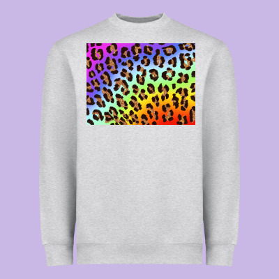 Leopard Background Rainbow 3200x2400 Heavyweight Sweatshirt Designed By Adodesignshop