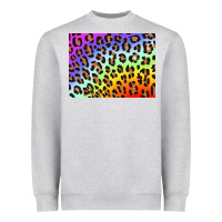 Heather Grey leopard background rainbow 3200x2400 Heavyweight Sweatshirt - AdoDesignShop