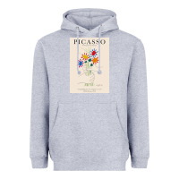 Heather Grey pablo picasso   bouquet of peace Heavyweight Hoodie - artisFamous