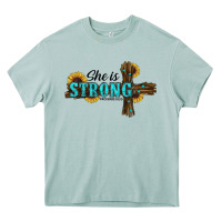 Arona She Is Strong Western Cross Heavy Core Tee - RanaPortraitStore