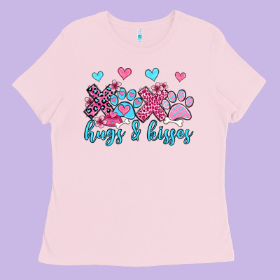 Xoxo Hugs And Kisses Paws Olivia Ladies Tee Designed By Oliviacreatesart
