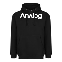 Black analog Heavyweight Hoodie - artisFamous