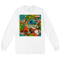 White western cactus aztec seamless pattern Long Sleeve Tee - BundleAndBundleShop
