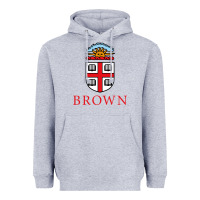 Heather Grey brown university Heavyweight Hoodie - artisFamous