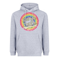 Heather Grey george carlin   retro rainbow faded style Heavyweight Hoodie - artisFamous