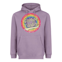 Lavender george carlin   retro rainbow faded style Heavyweight Hoodie - artisFamous