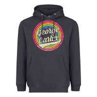 Smoke george carlin   retro rainbow faded style Heavyweight Hoodie - artisFamous