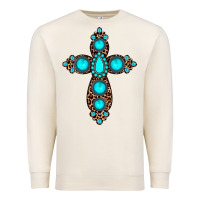 Sandshell gemstone leopard cross Premium Sweatshirt - JahusDesignShop