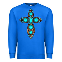 True Royal gemstone leopard cross Premium Sweatshirt - JahusDesignShop