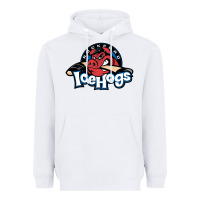 White The Icehogs, Rockford Heavyweight Hoodie - artisFamous