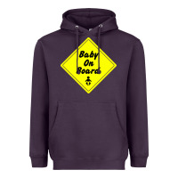 Plum baby on board Heavyweight Hoodie - artisFamous