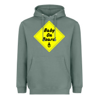 Sage baby on board Heavyweight Hoodie - artisFamous