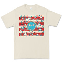 Bone America flag smiley  tumbler Premium Tee - HowdyJamesFarm