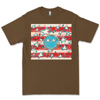 Cacao America flag smiley  tumbler Premium Tee - HowdyJamesFarm