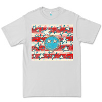 Dove Grey America flag smiley  tumbler Premium Tee - HowdyJamesFarm