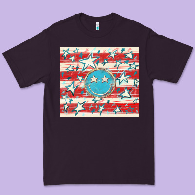 America Flag Smiley  Tumbler Premium Tee Designed By Howdyjamesfarm