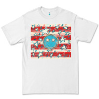 White America flag smiley  tumbler Premium Tee - HowdyJamesFarm