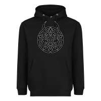 Black disturbed 1 Heavyweight Hoodie - artisFamous