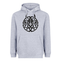 Heather Grey disturbed 1 Heavyweight Hoodie - artisFamous