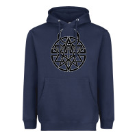 Navy disturbed 1 Heavyweight Hoodie - artisFamous