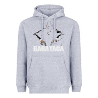 Heather Grey baba yaga Heavyweight Hoodie - artisFamous