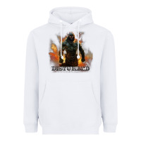 White disturbed 8 Heavyweight Hoodie - artisFamous