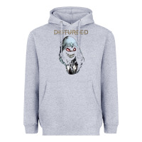 Heather Grey disturbed 10 Heavyweight Hoodie - artisFamous