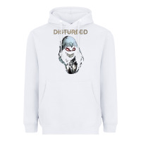 White disturbed 10 Heavyweight Hoodie - artisFamous