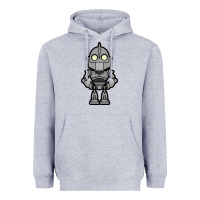 Heather Grey iron giant Heavyweight Hoodie - artisFamous