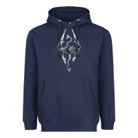 Navy skyrim Heavyweight Hoodie - artisFamous