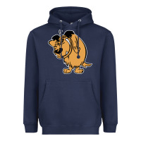 Navy smile mumbly muttley dog Heavyweight Hoodie - artisFamous