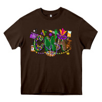 Chocolate Brown cma mardi gras cowgirl Heavy Core Tee - CowGirlArtShop