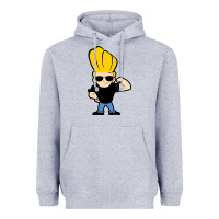 Heather Grey johnny bravo chibi Heavyweight Hoodie - artisFamous