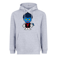 Heather Grey nightcrawler chibi Heavyweight Hoodie - artisFamous