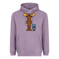 Lavender rocky and bullwinkle Heavyweight Hoodie - artisFamous