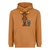 Meerkat rocky and bullwinkle Heavyweight Hoodie - artisFamous
