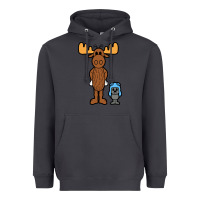Smoke rocky and bullwinkle Heavyweight Hoodie - artisFamous