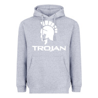 Heather Grey trojan condoms champion Heavyweight Hoodie - artisFamous