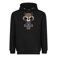 Black rocket racoon chibi Heavyweight Hoodie - artisFamous
