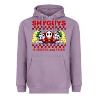 Lavender shy guys burger and fries Heavyweight Hoodie - artisFamous