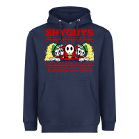 Navy shy guys burger and fries Heavyweight Hoodie - artisFamous