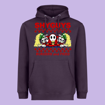 Shy Guys Burger And Fries Heavyweight Hoodie Designed By Artisfamous