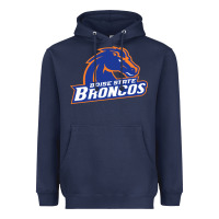 Navy Boise Design Heavyweight Hoodie - artisFamous
