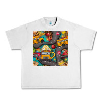 Lunar Rock school bus coffee and star with leopard seamless pattern bbs Urban Heavy Tee - BundleAndBundleShop