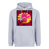Heather Grey Best Pigeons Playing Ping Pong Music Heavyweight Hoodie - artisFamous