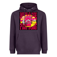 Plum Best Pigeons Playing Ping Pong Music Heavyweight Hoodie - artisFamous